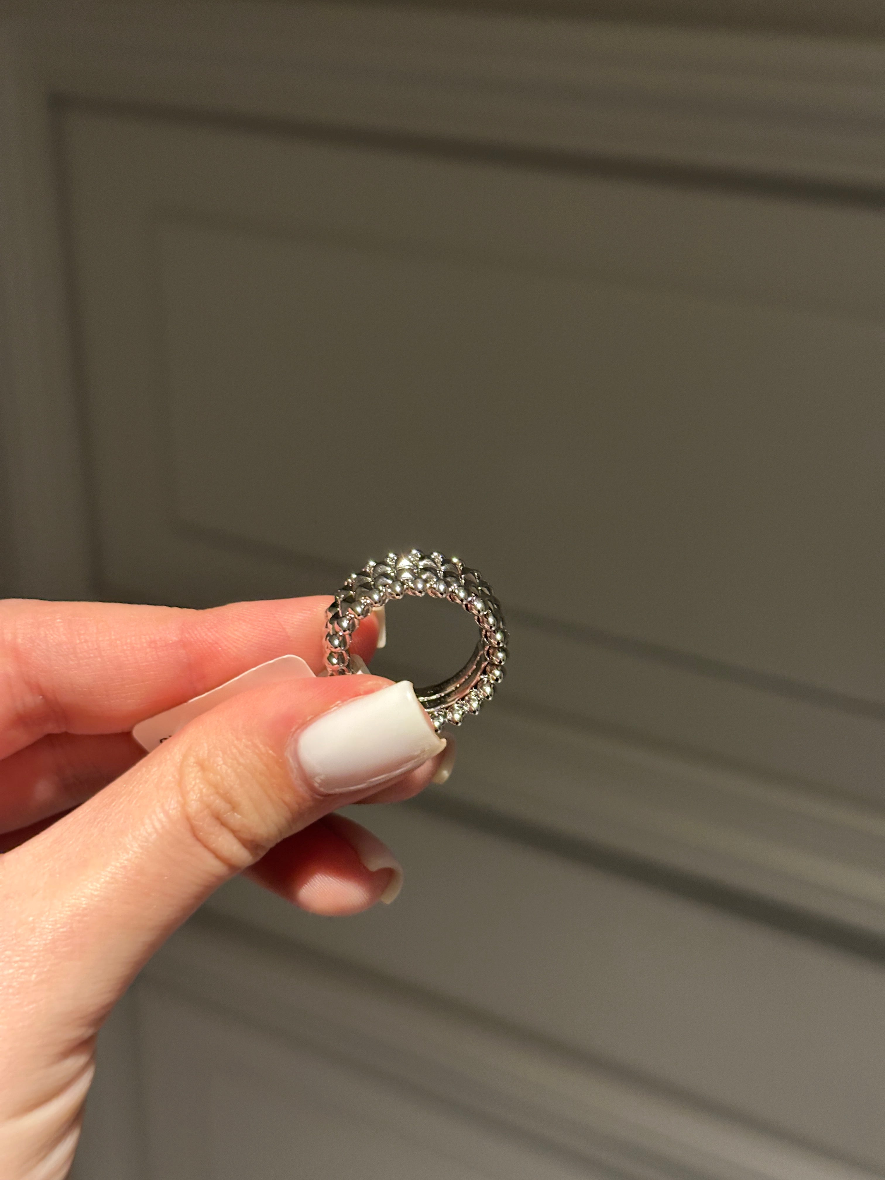 Ring double white gold