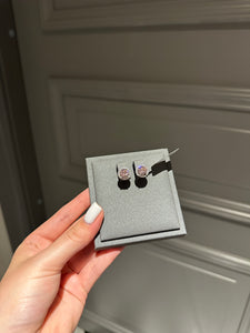 Earrings 2in1 with pink stones