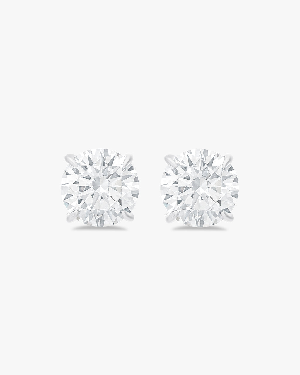 Earrings with round cut stones