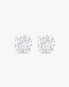 Earrings with round cut stones