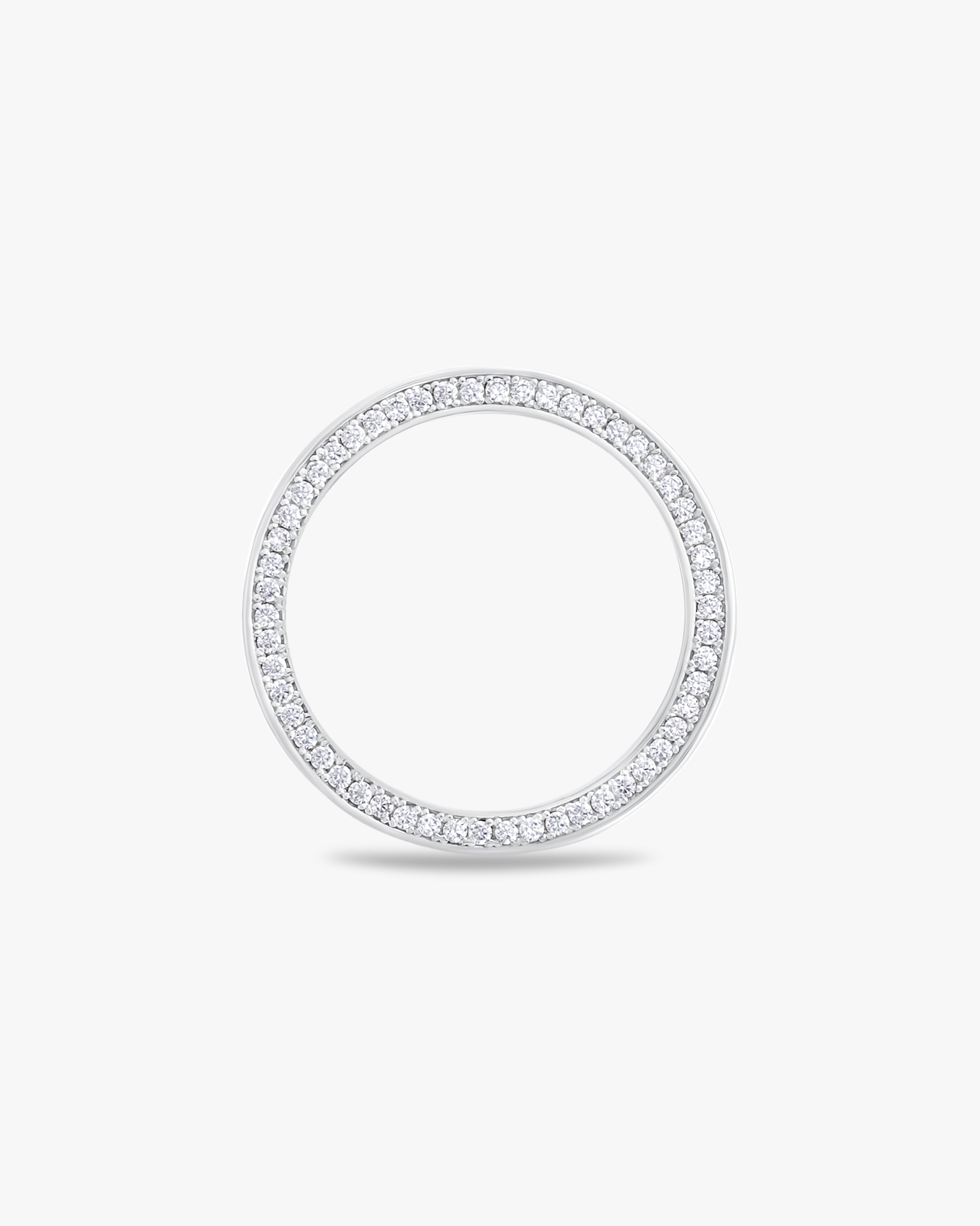Bezel and pavé band ring