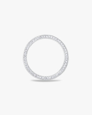 Bezel and pavé band ring