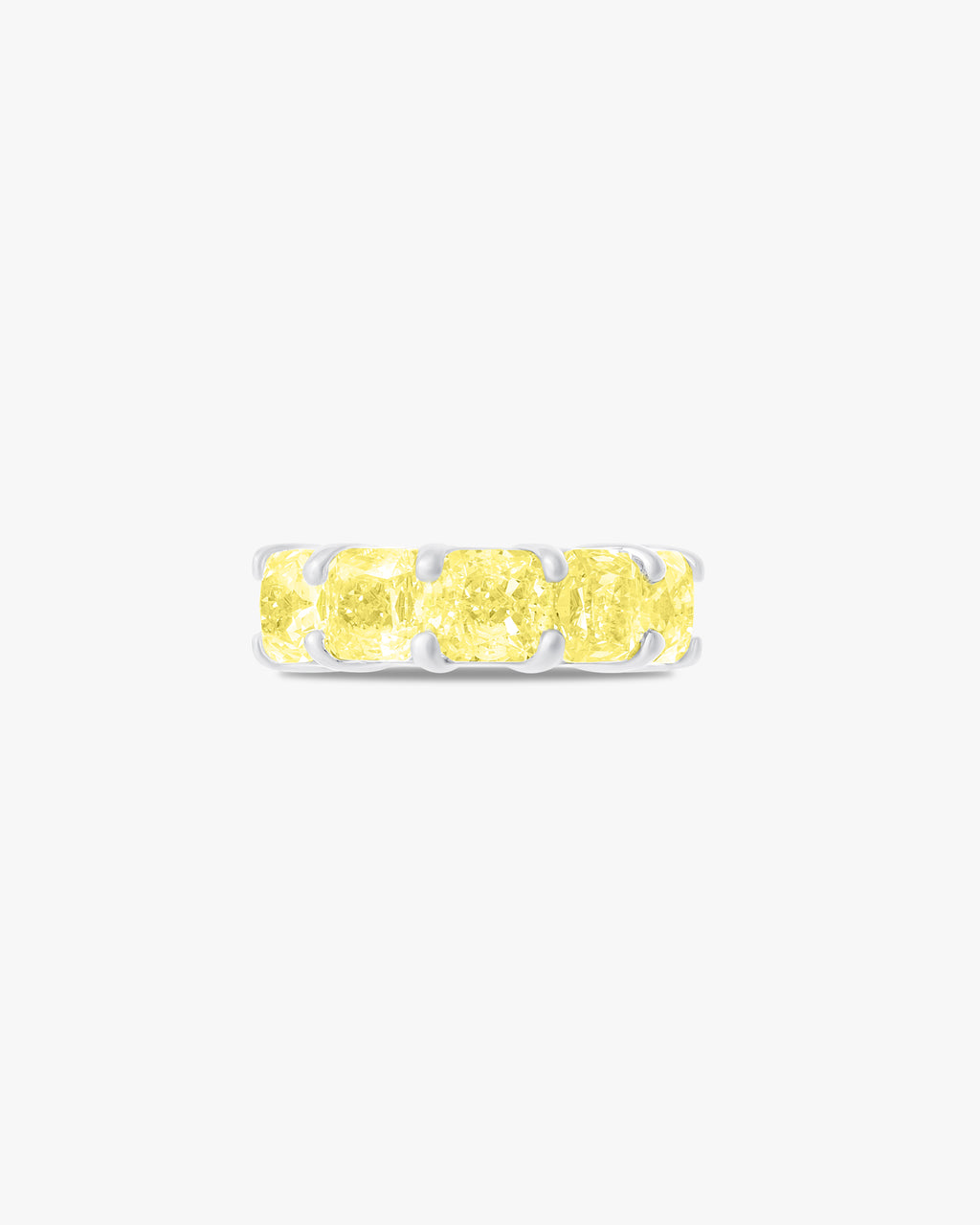 Fancy yellow ear cuff with cushion cut stones