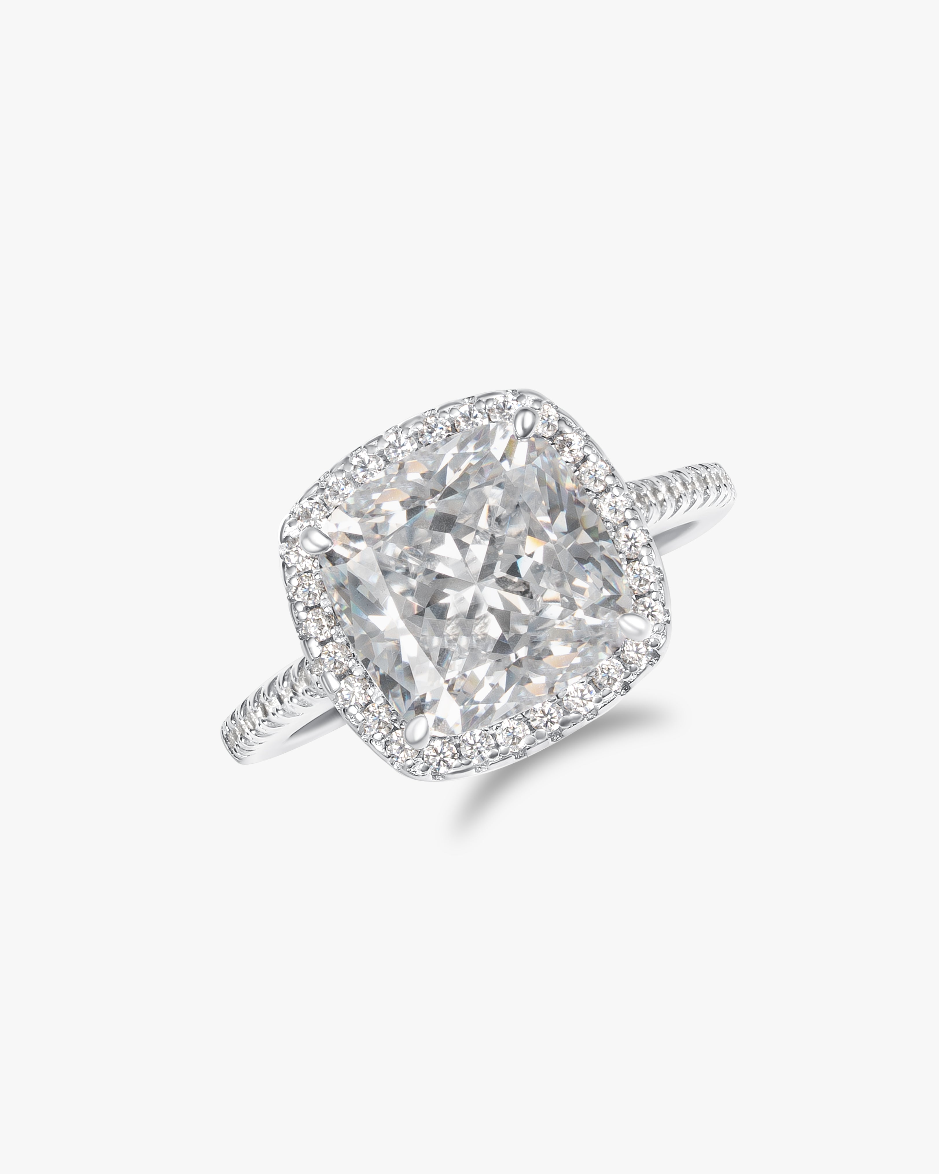 Radiant cushion cut ring