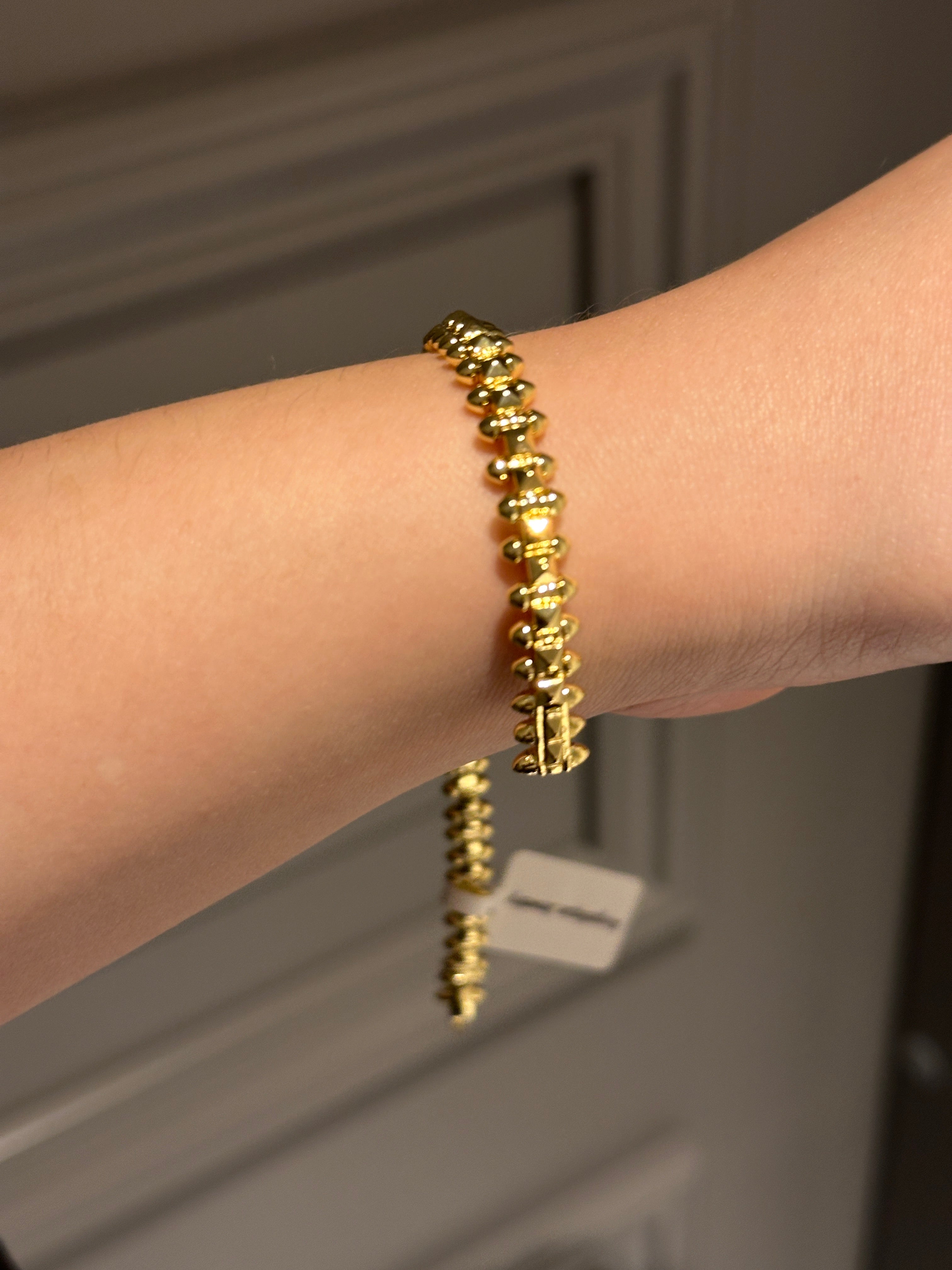 Bracelet flexible yellow gold