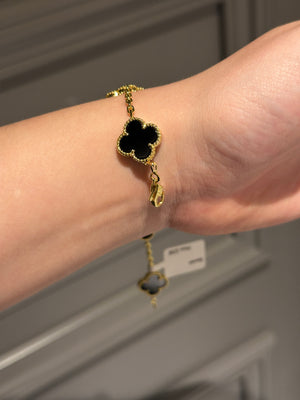 Bracelet onyx yellow gold