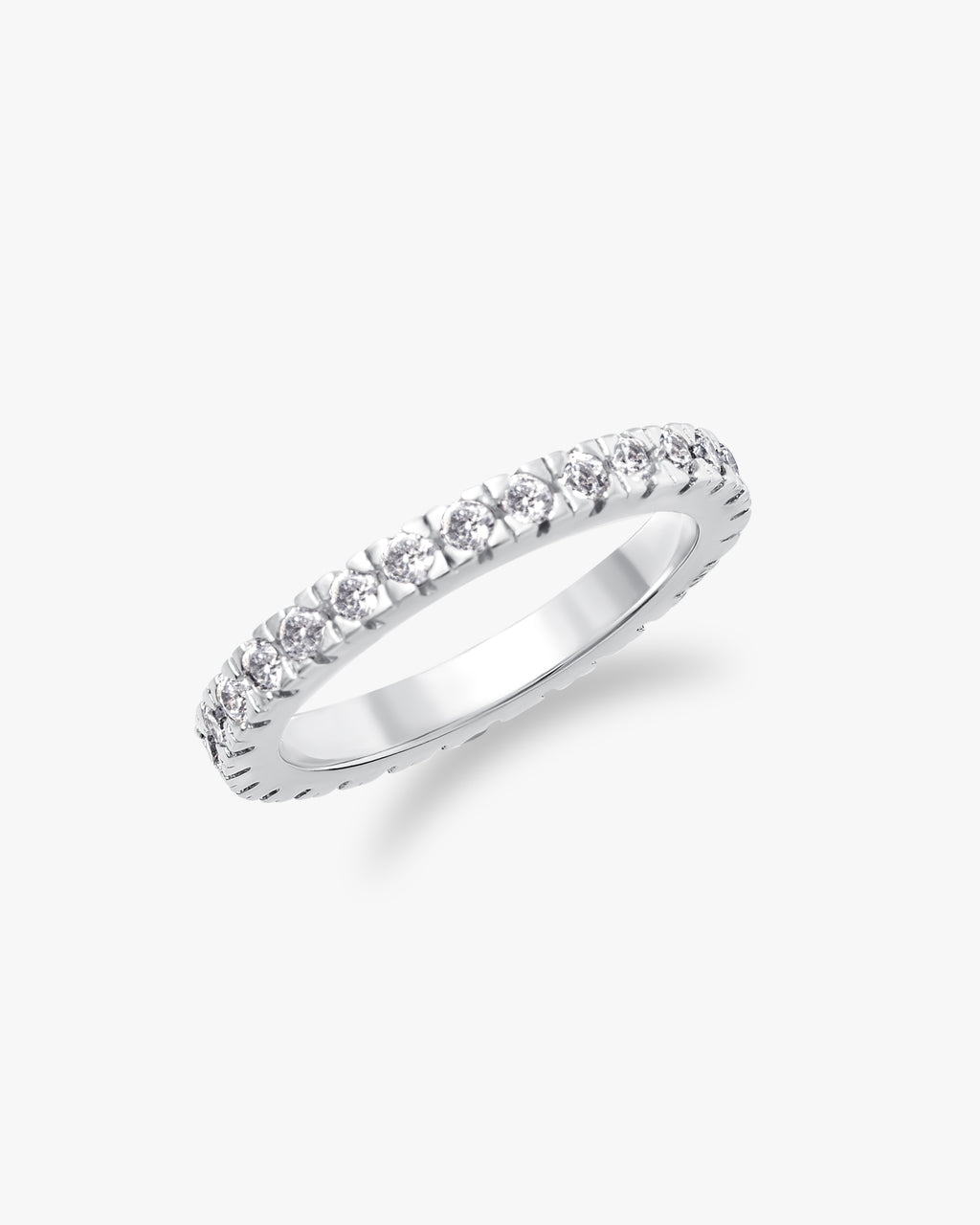 Delicate pavé eternity ring