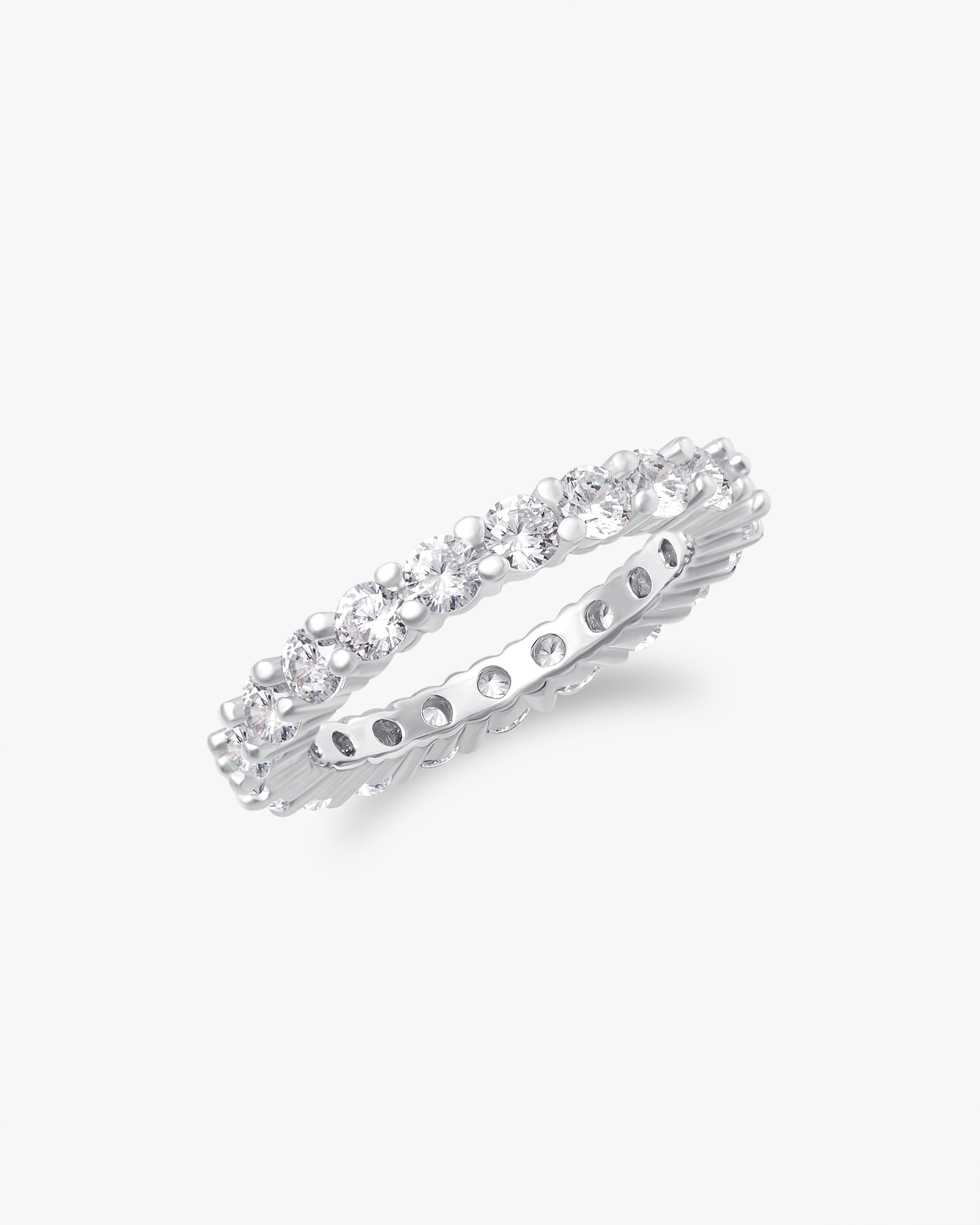 Petite floating eternity band