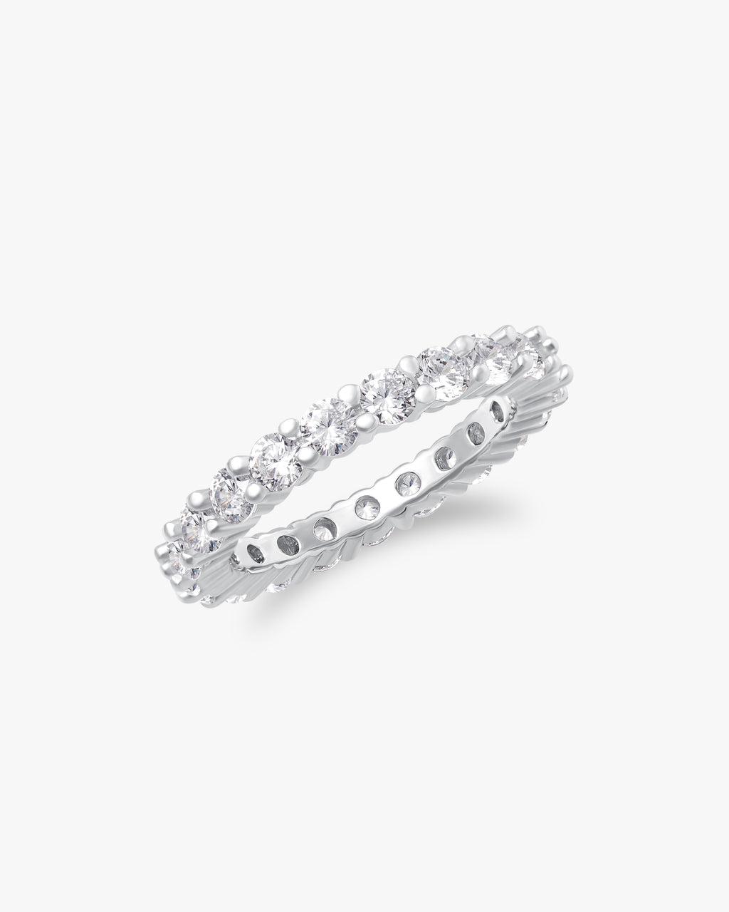 Petite floating eternity band