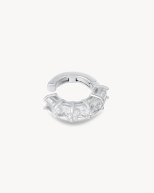 Ear cuff with asscher cut stones