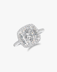 Radiant cushion cut ring