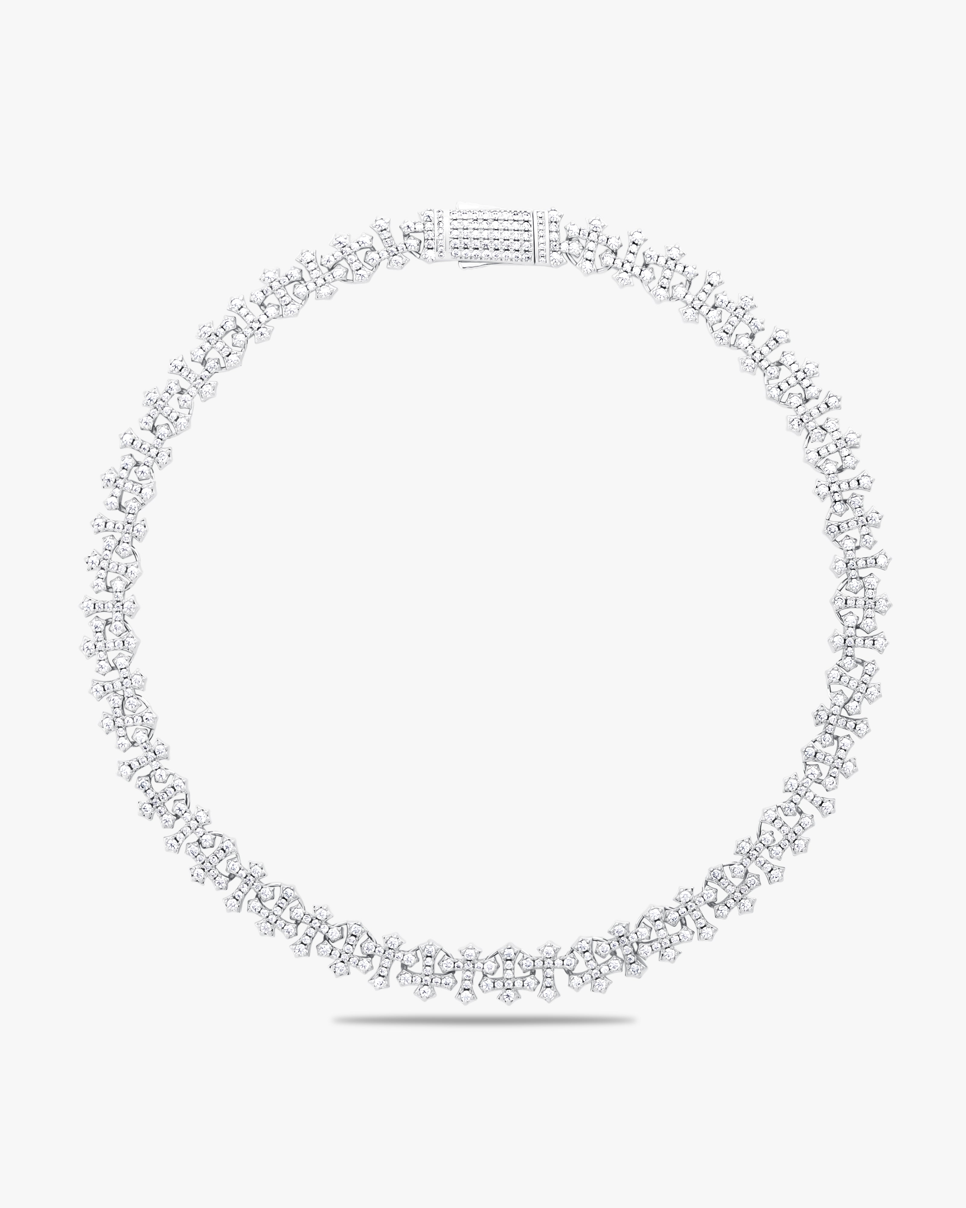Necklace with pavé cross motif