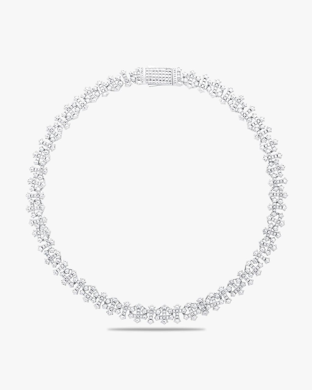 Necklace with pavé cross motif