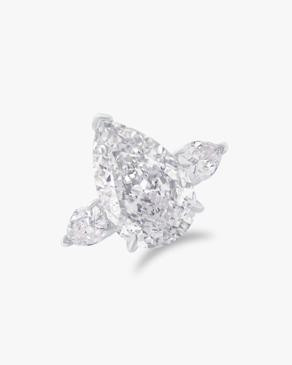 Pear cut moissanite ring 6ct