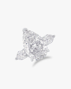 Pear cut moissanite ring 6ct