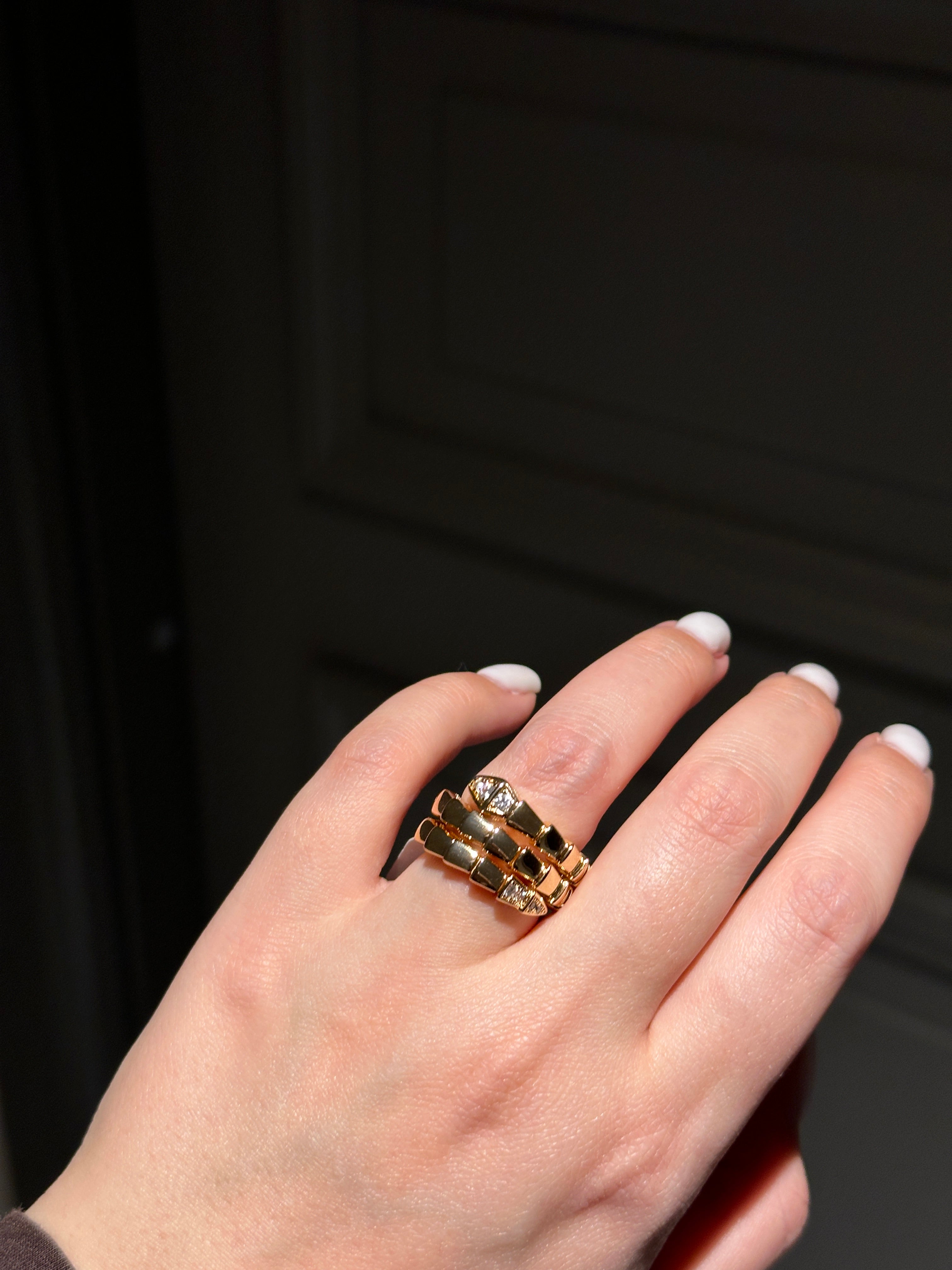 Ring snake rose gold
