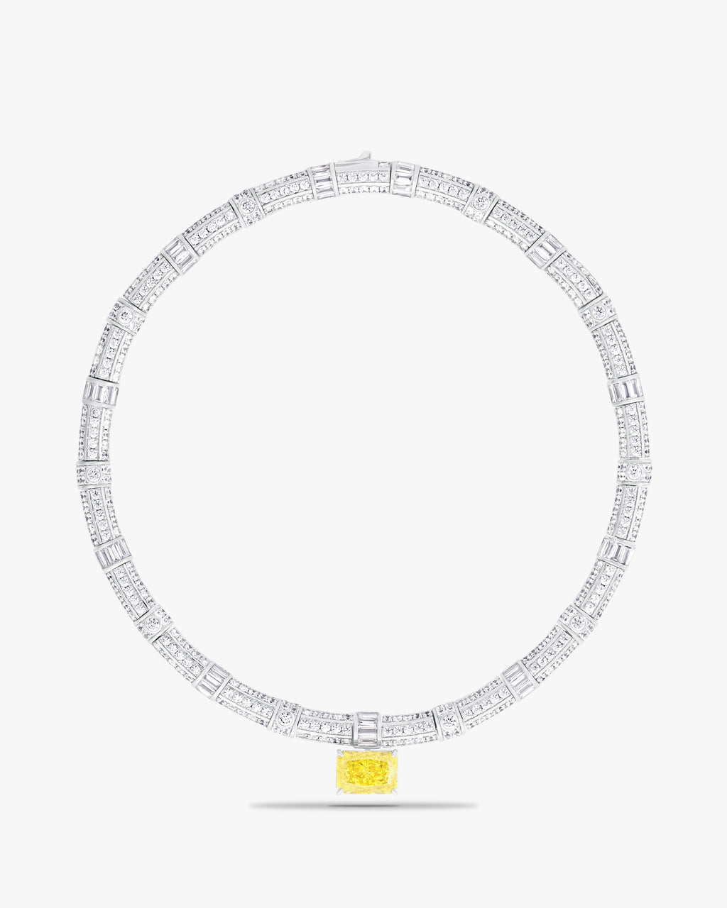 Fancy yellow collar necklace