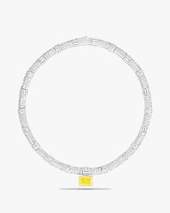 Fancy yellow collar necklace