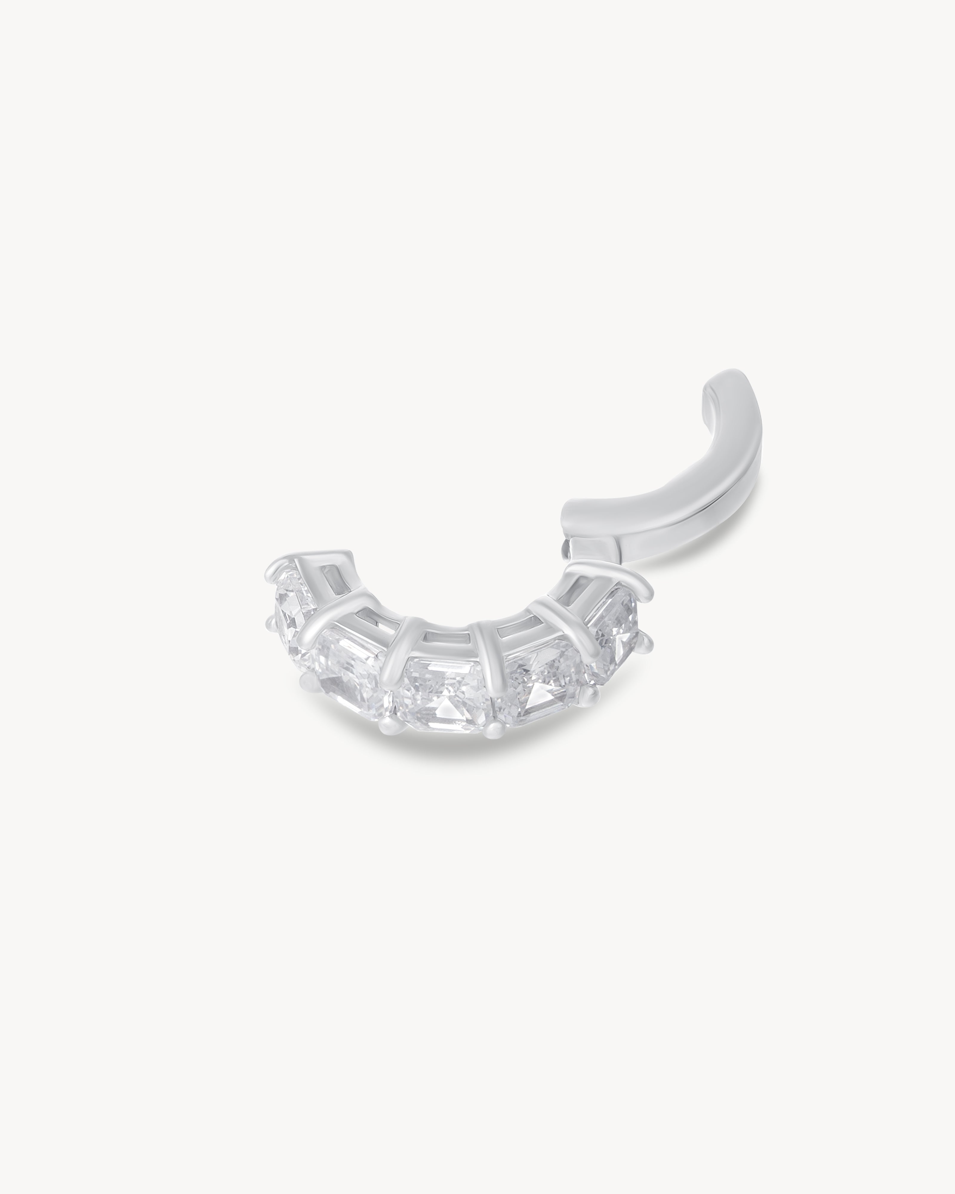 Ear cuff with asscher cut stones