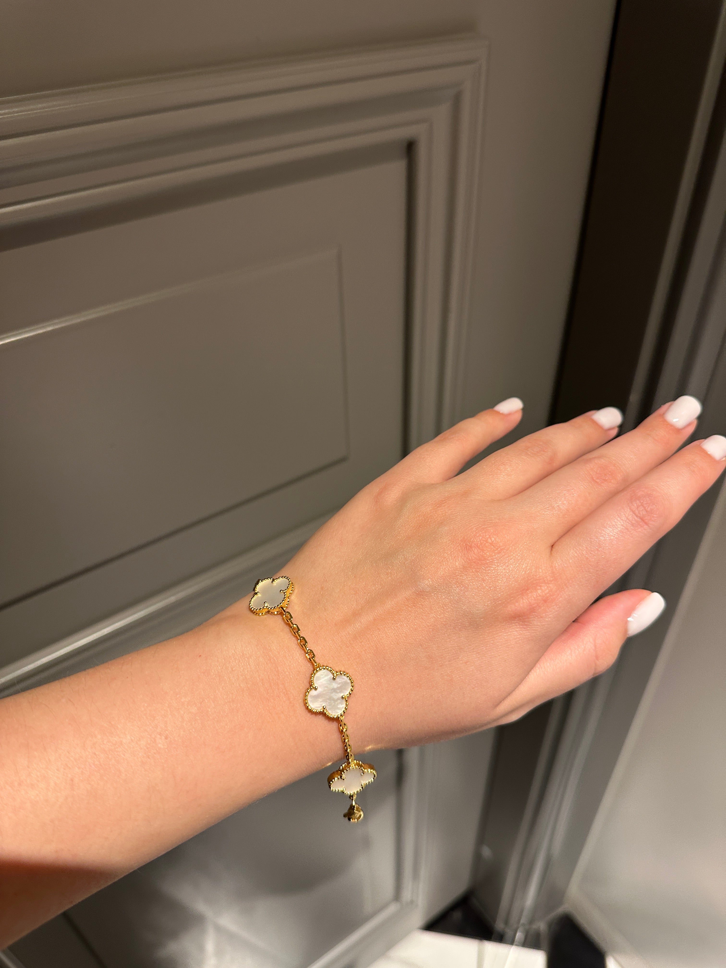 Bracelet mother of pearl yellow gold