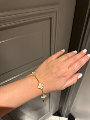 Bracelet mother of pearl yellow gold