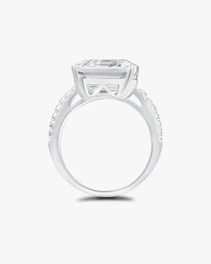 Asscher cut solitaire ring
