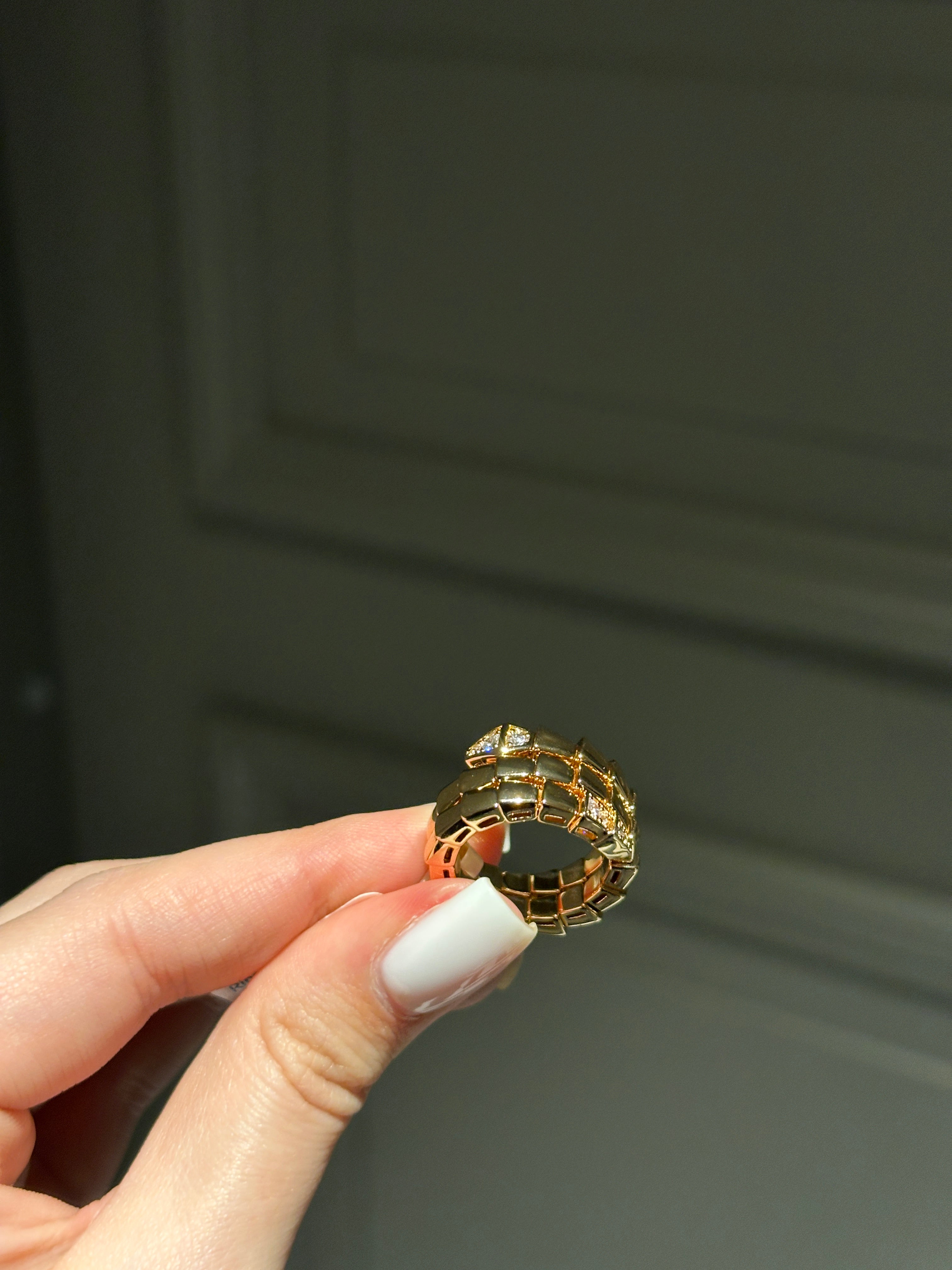 Ring snake rose gold
