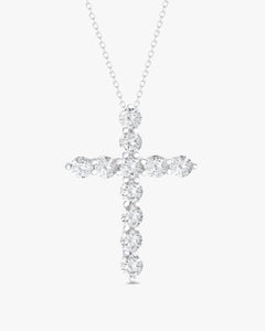 Classic round cut cross pendant