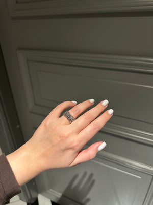 Ring double white gold