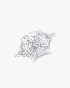 Cushion cut moissanite ring 6ct