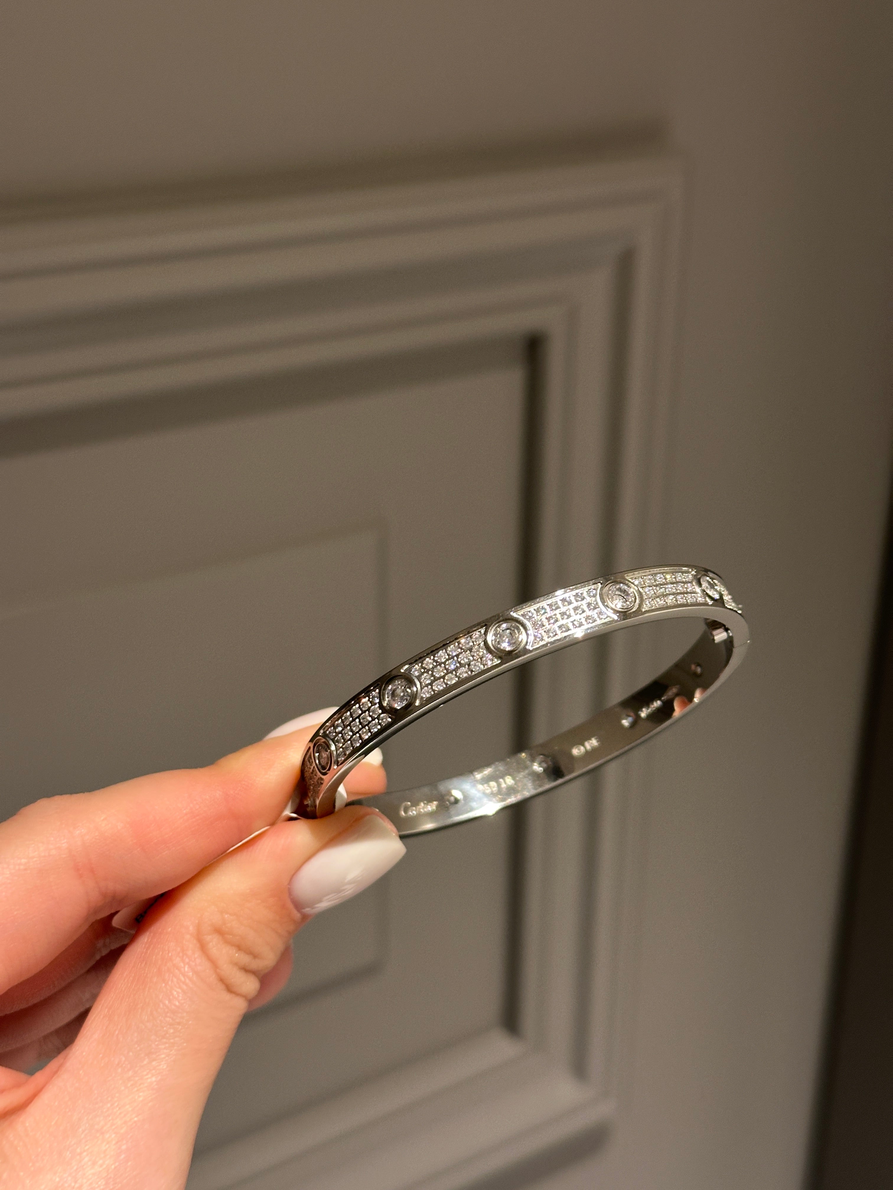 Bracelet large white gold