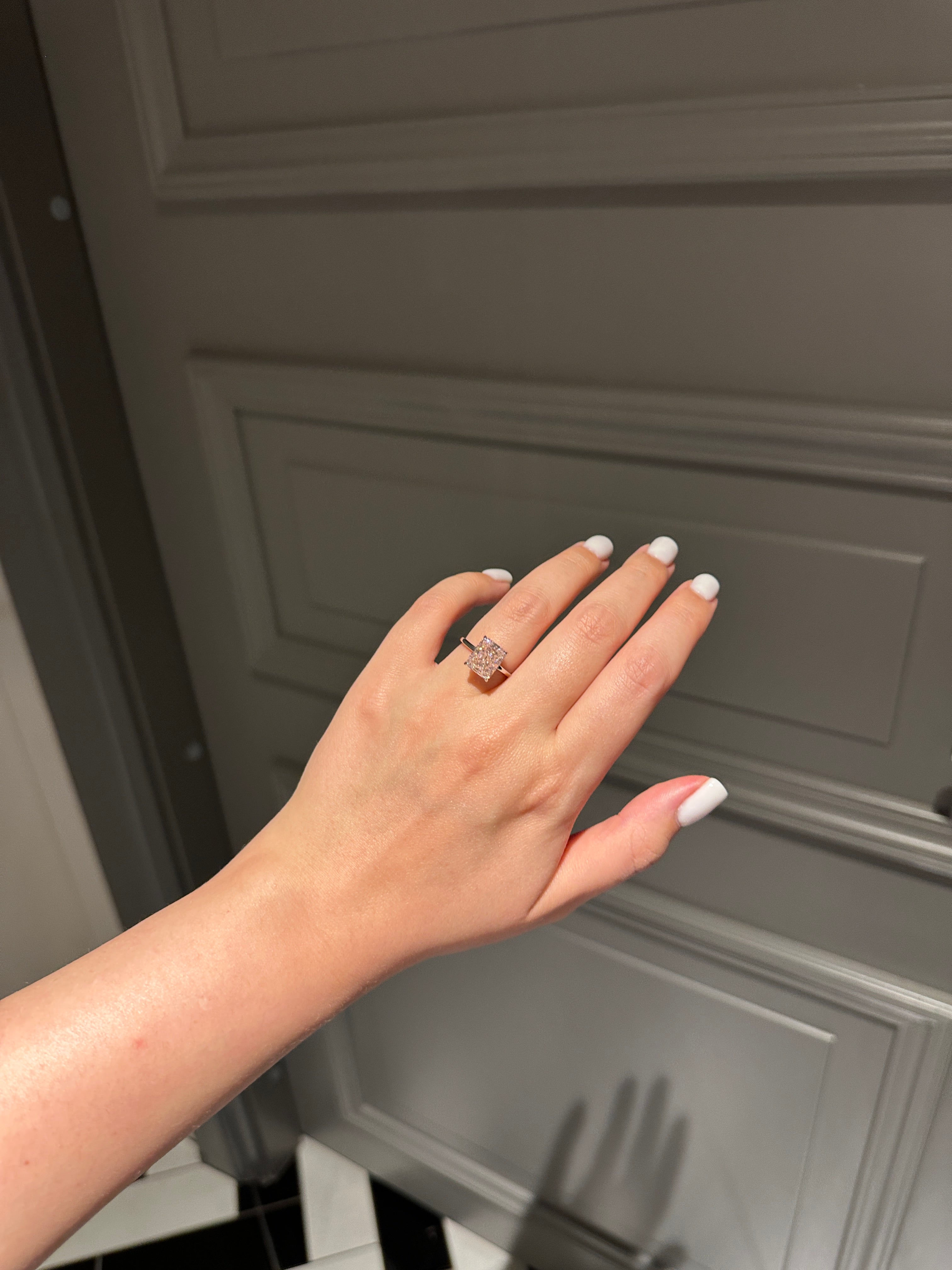 Ring with pink stone
