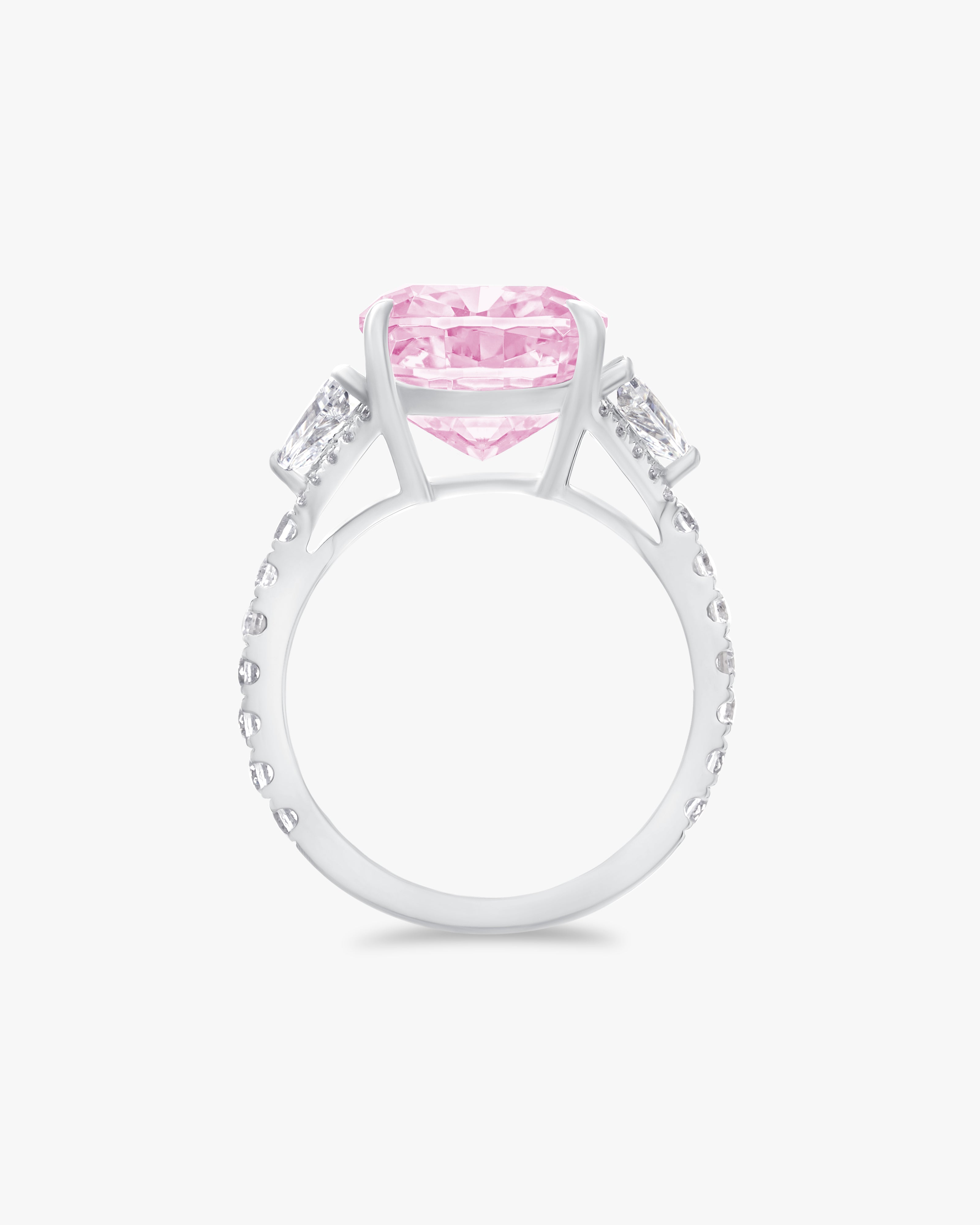 Cushion cut moissanite ring 6ct