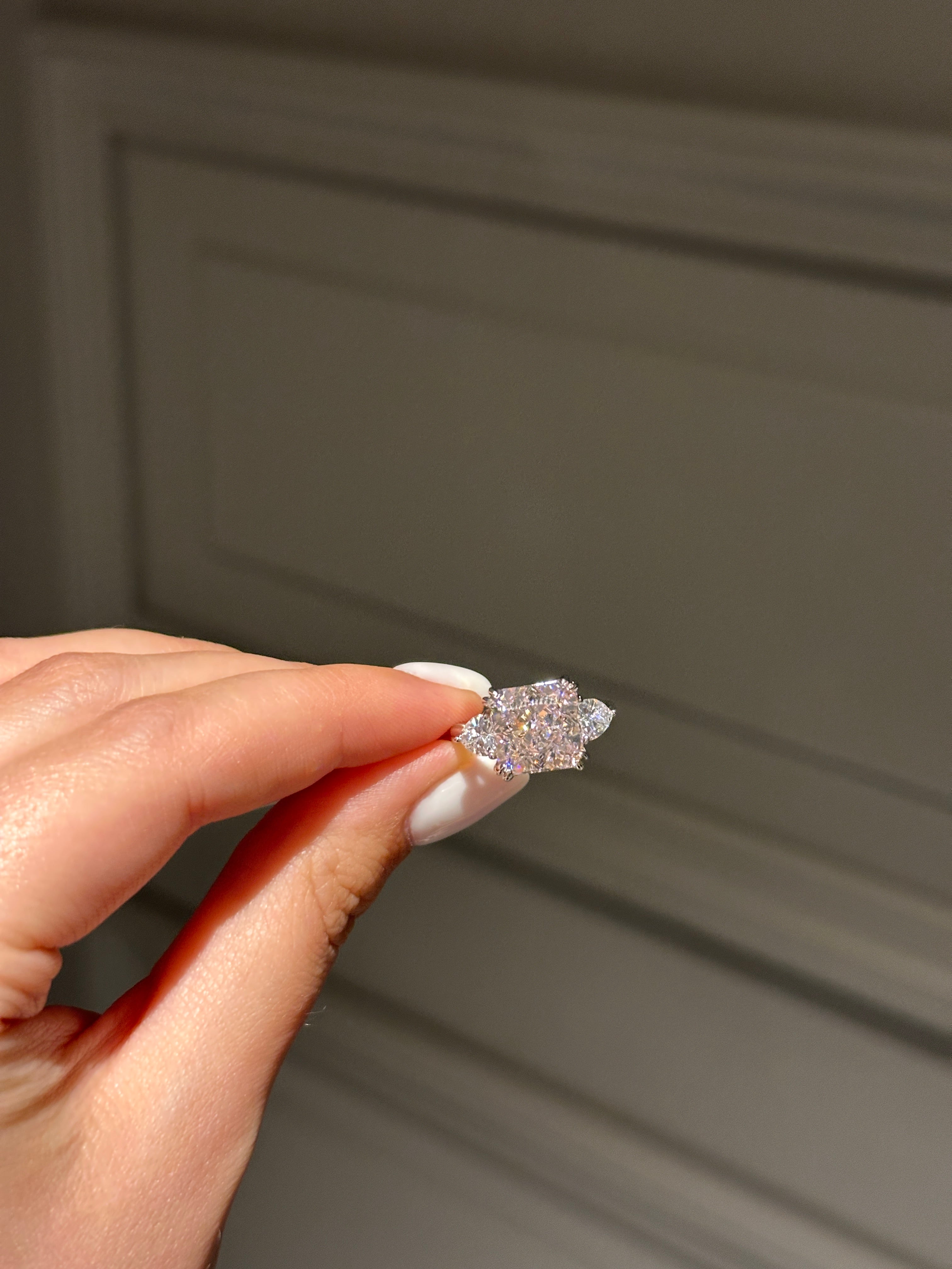 Ring with pink stone