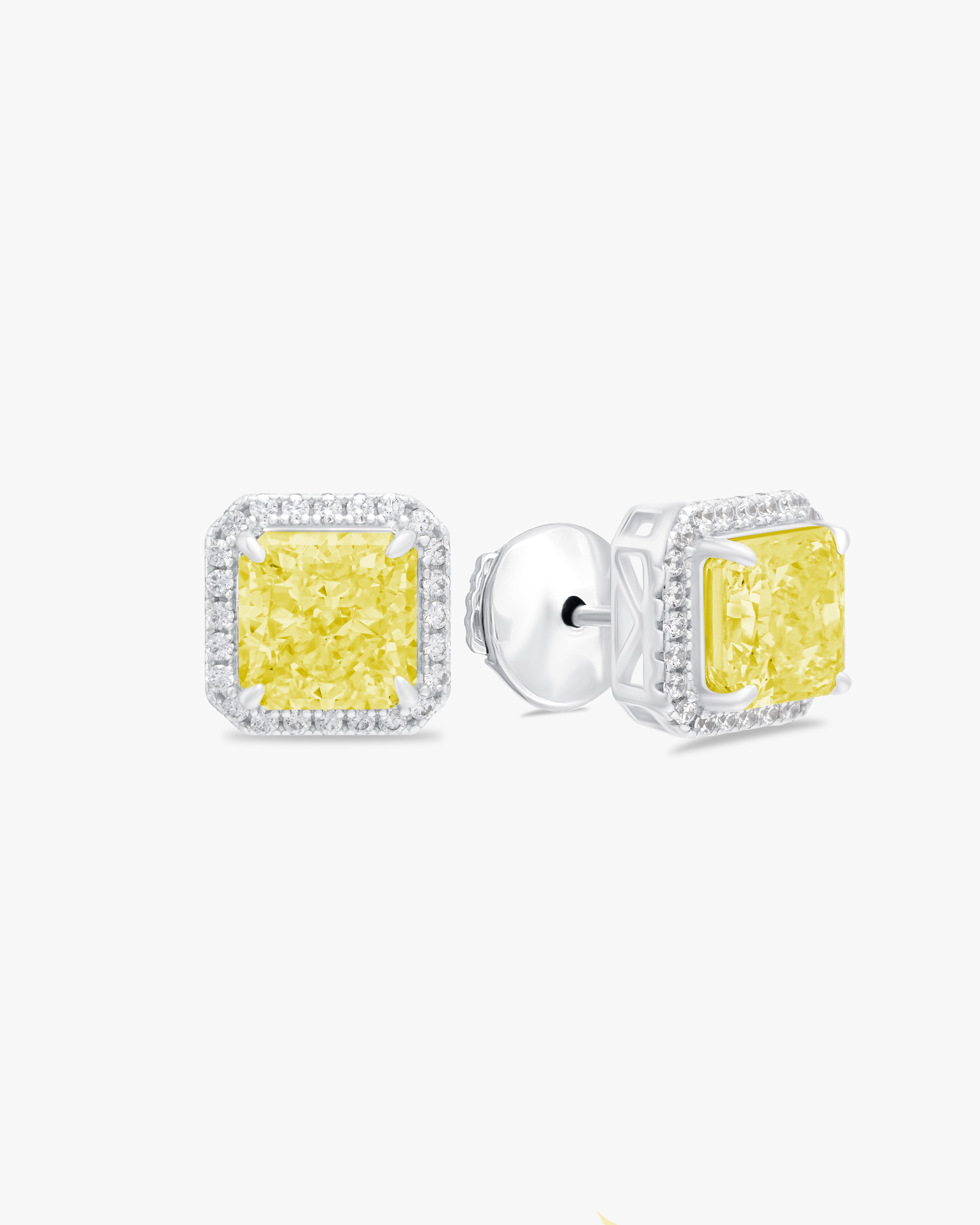 Earrings with moissanite 2ct each