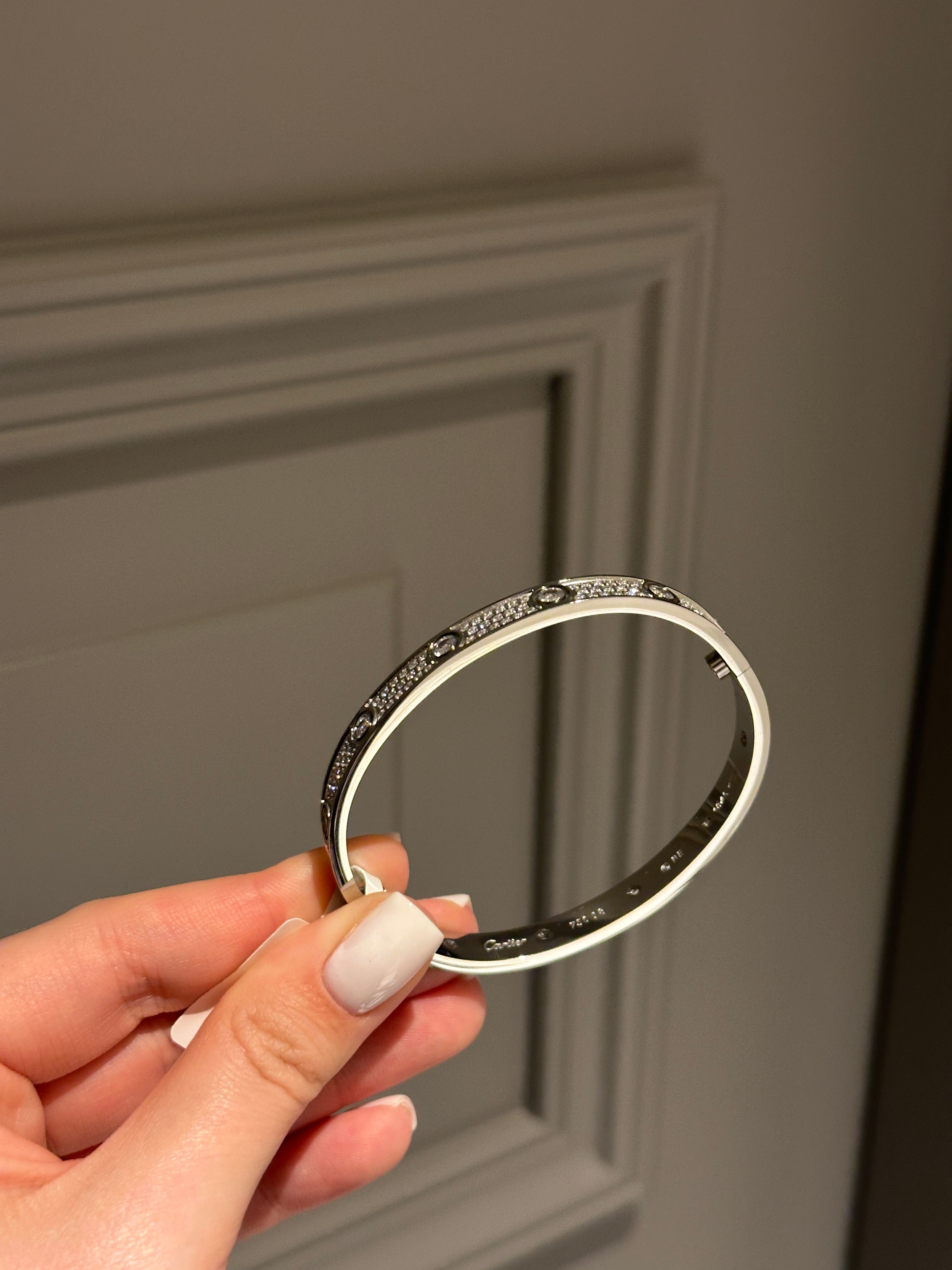 Bracelet large white gold