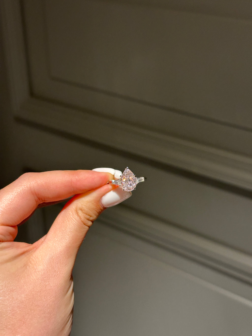 Ring with pink stone