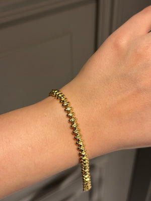 Bracelet flexible yellow gold