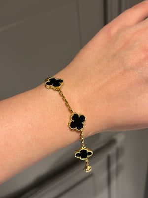 Bracelet onyx yellow gold