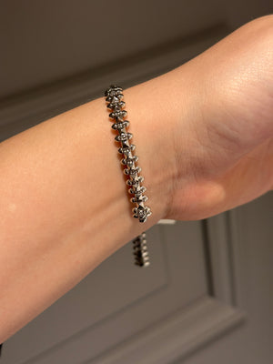 Bracelet flexible white gold
