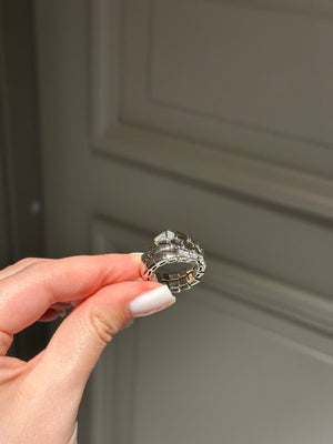 Ring snake white gold