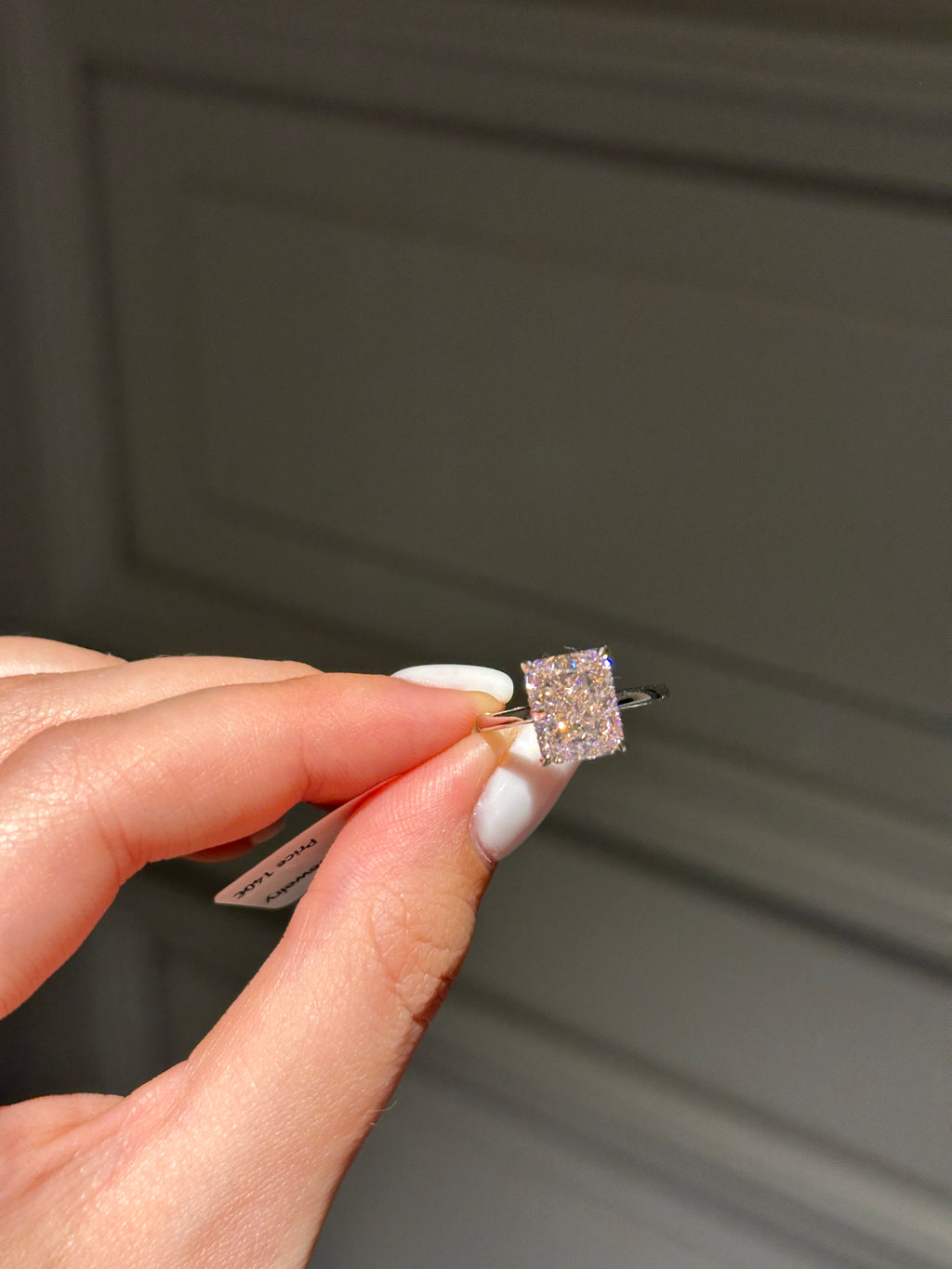 Ring with pink stone