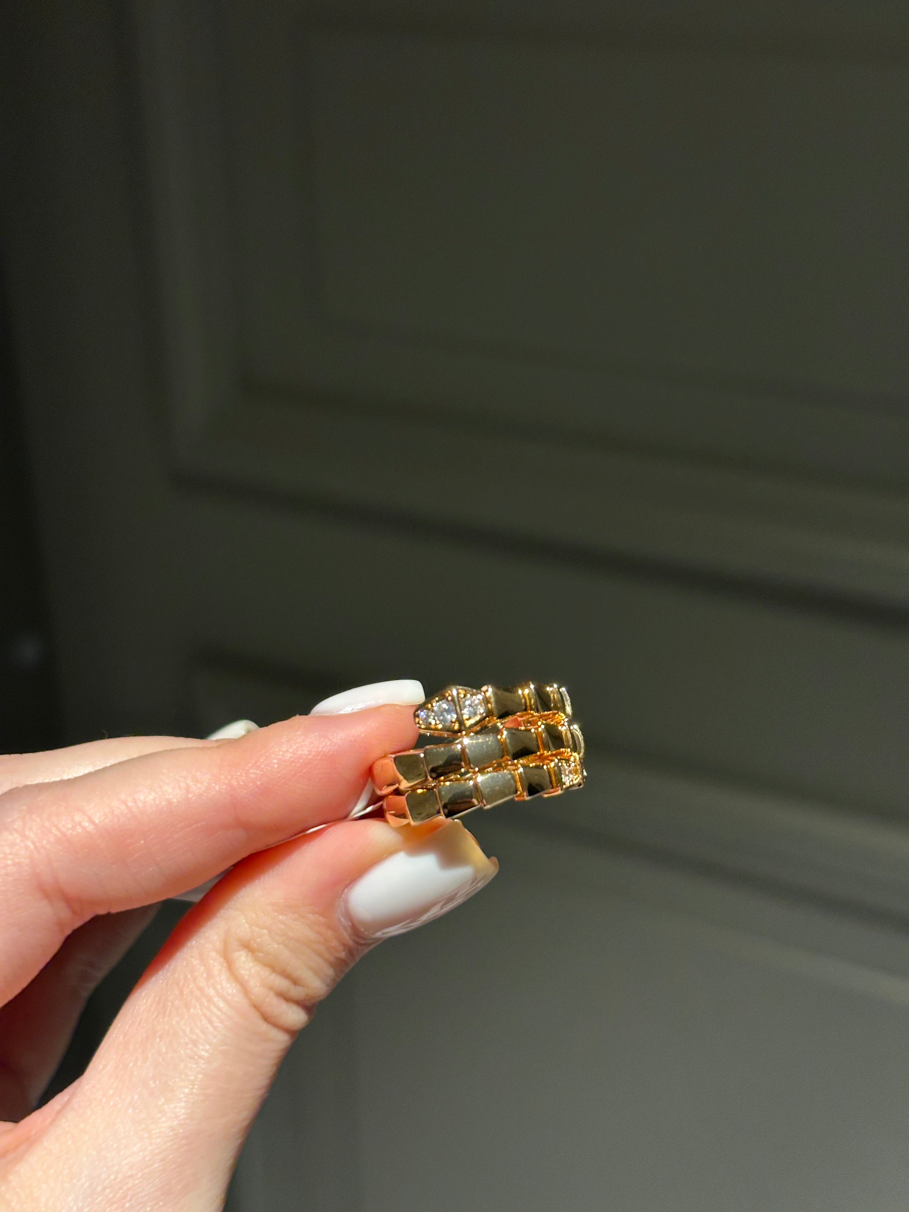 Ring snake rose gold