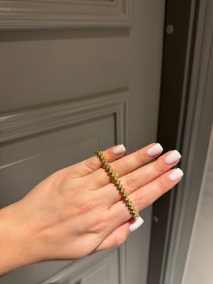 Bracelet flexible yellow gold