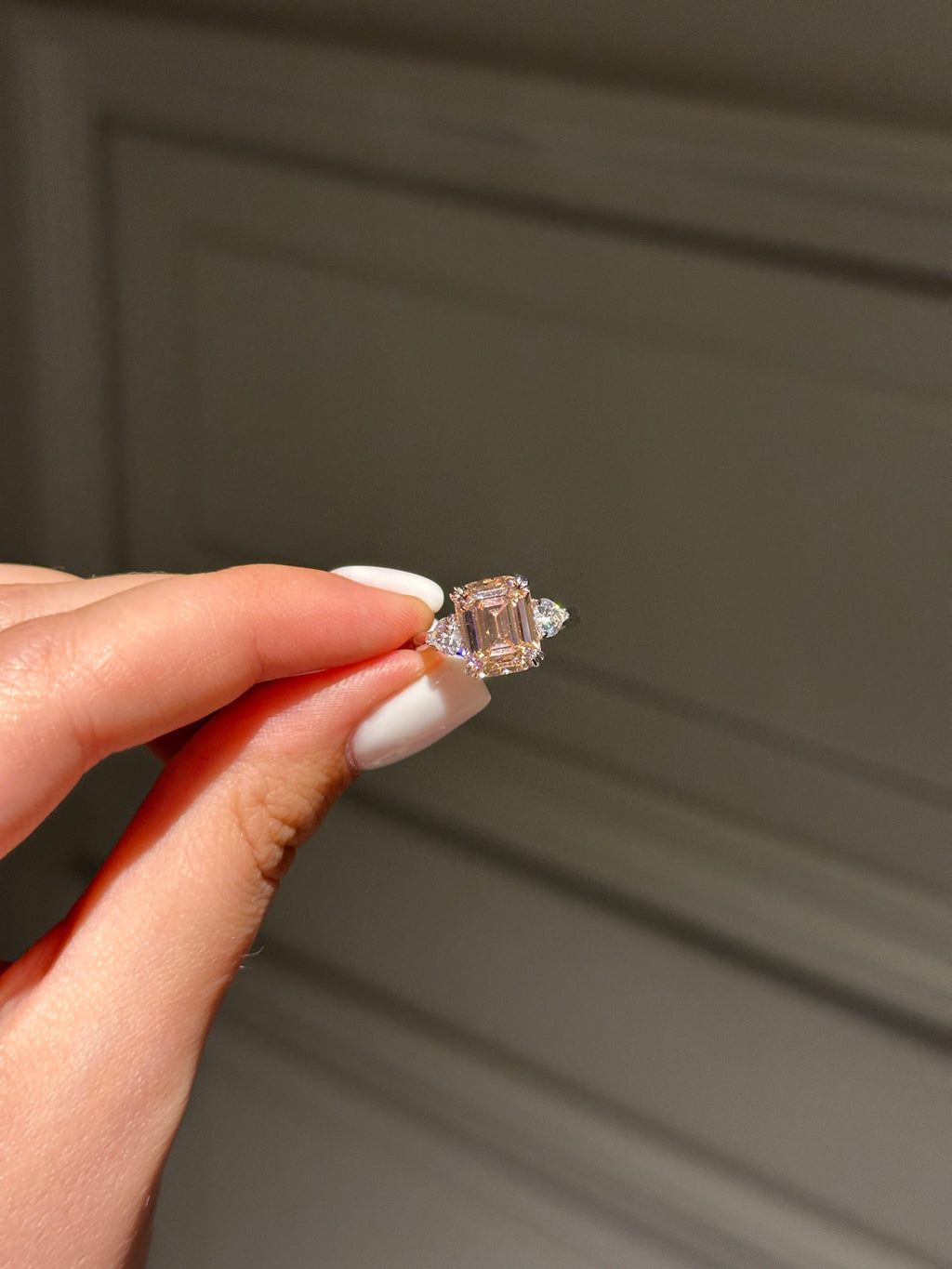 Ring with pink stone