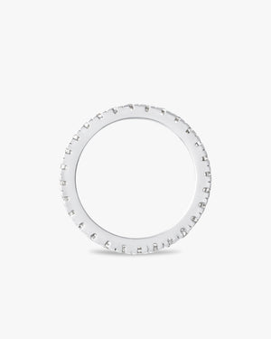 Delicate pavé eternity ring