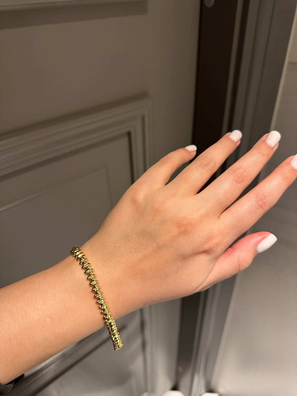 Bracelet flexible yellow gold