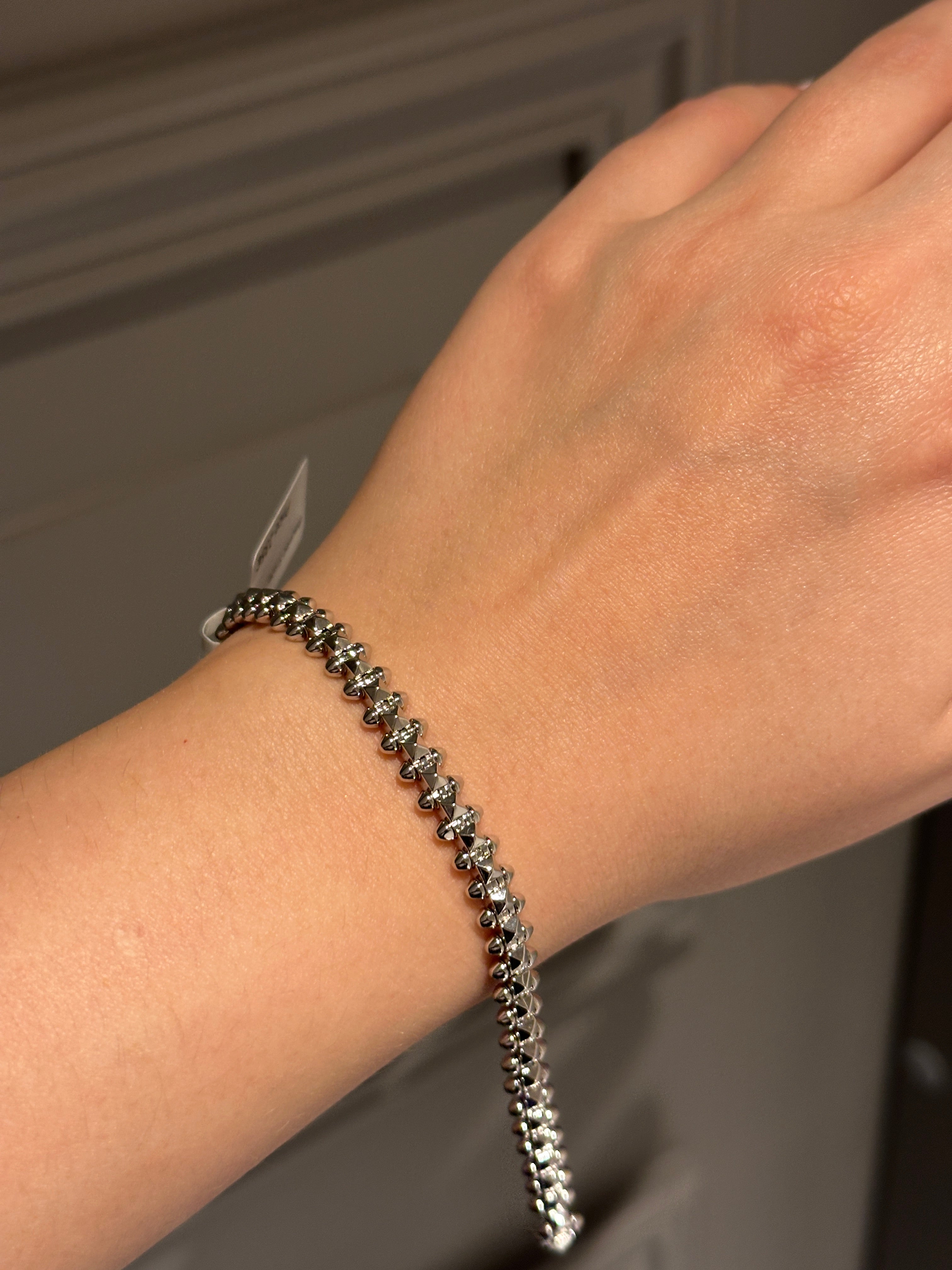 Bracelet flexible white gold