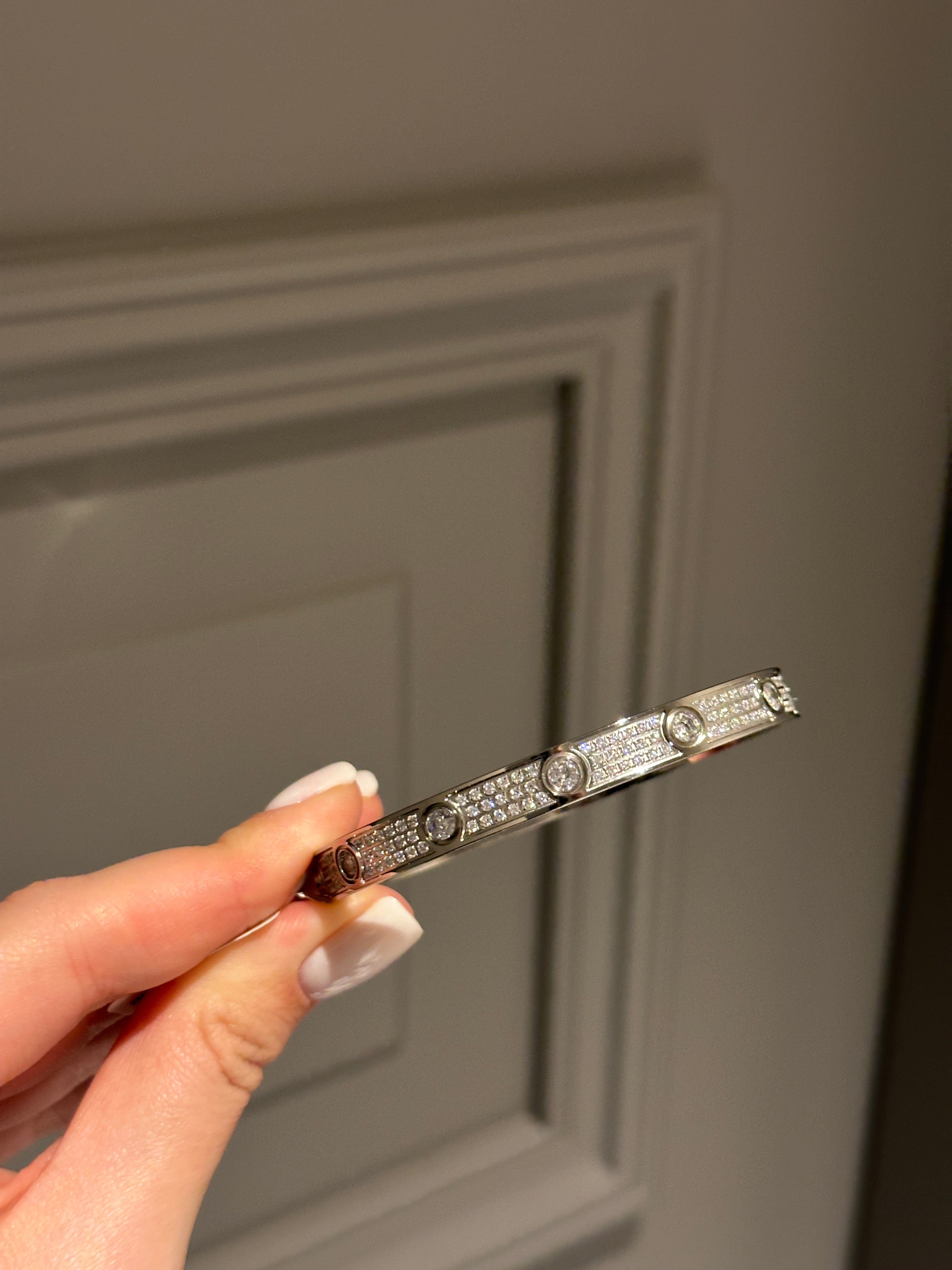 Bracelet large white gold
