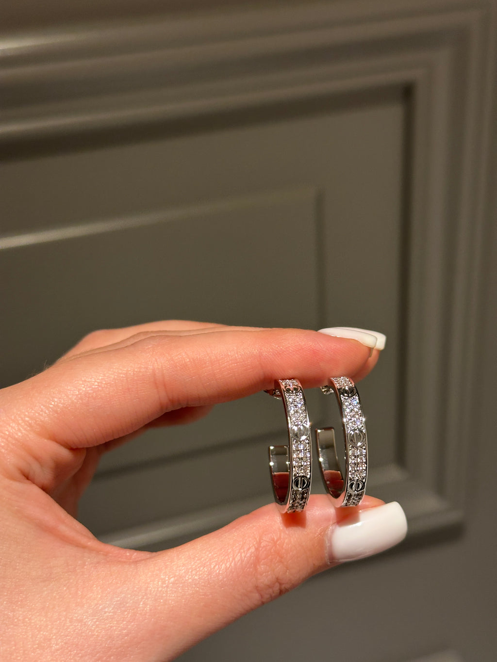 Earrings white gold
